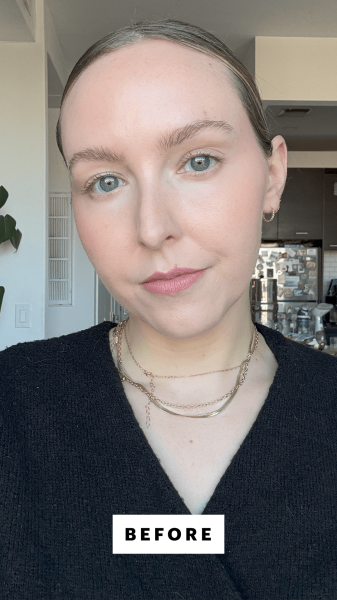 Kinonen before applying the Ilia Lip Mask