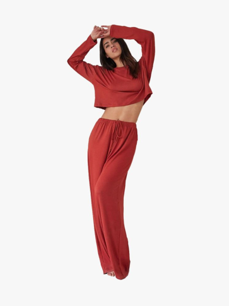 Bumpsuit The Cloud High Waisted Pants on model on a light gray background